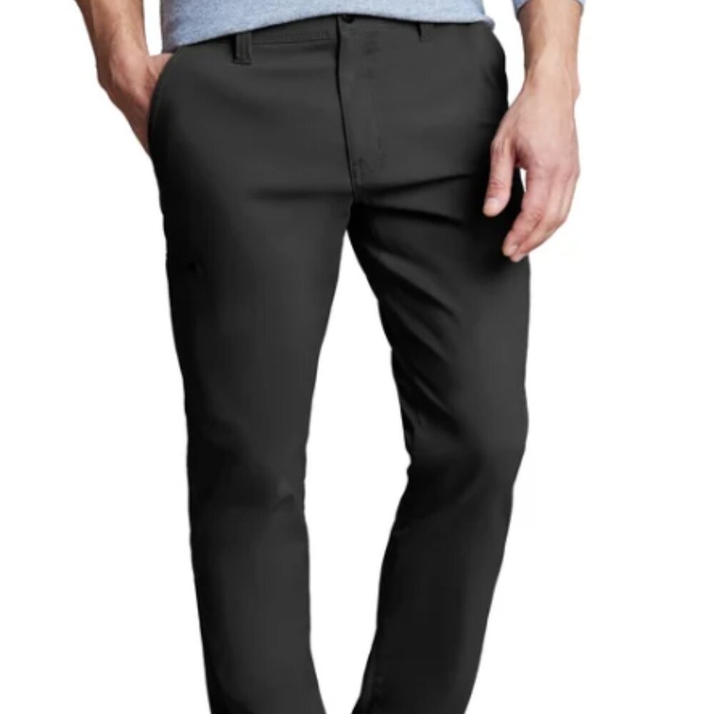 Copper & Oak Men's Tech Utility Pant Straight Fit Black Size 30x30